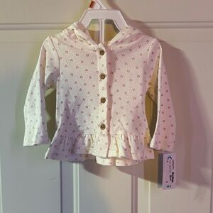 NEW Carter’s Floral Button-Up Kids Hoodie 6m